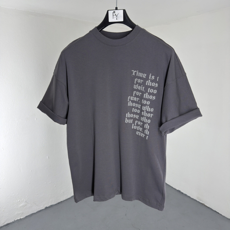 Time is too slow OverSize Tee gri