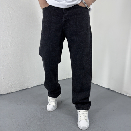 Laser Effect Baggy Denim 