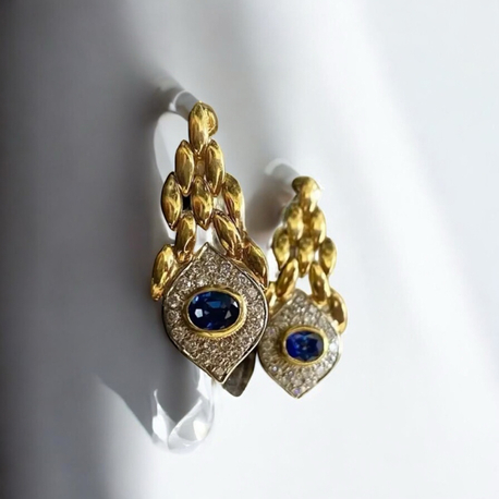 Royal Sapphire Eye Küpe
