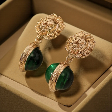 Royal Lion Emerald Küpe