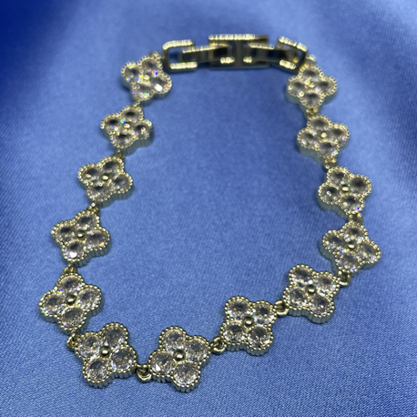 Premium İthal Gold Yonca  Bileklik