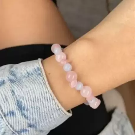 Pembe Kuvars Bileklik