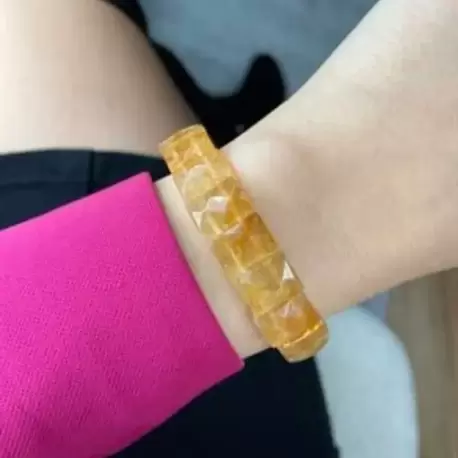 Sonsuz Bolluk ve Netlik Bilekliği - Sitrin
