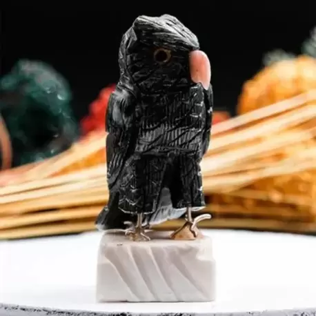 Serpentin Doğal Taş Baykuş Figürü