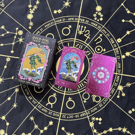 Gold foil purple tarot