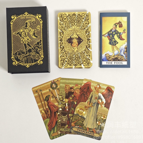 Gold foil çerçevesiz klasik tarot 