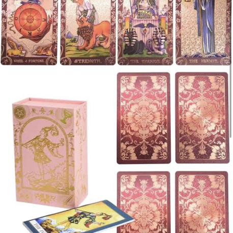 Gold Foil Tarot Gül Serisi 