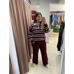 Bordo triko pantolon 