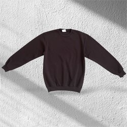 Kahverengi Basic 3 İplik Şardonlu Eşofman Üstü – Unisex & %100 Pamuk