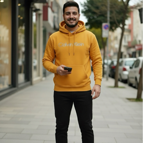 Calvin Klein Hardal Cepli Şapkalı Sweatshirt