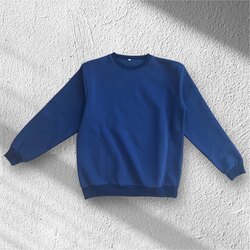 Lacivert Basic 3 İplik Şardonlu Eşofman Üstü  – Unisex & %100 Pamuk