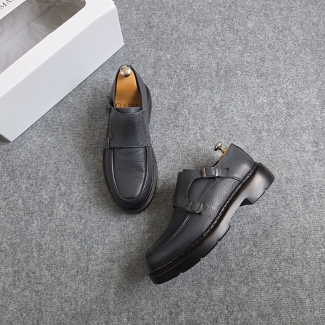 yeni gri çift toka - hakiki deri loafer