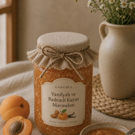 Vanilyalı ve Bademli Kayısı Marmelatı