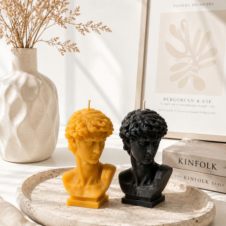 DAVID | OCHRE Dekoratif İkili Mum Seti