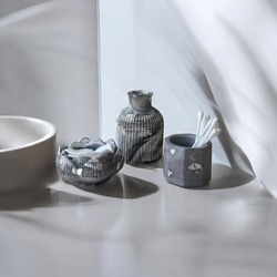 Gri Gümüş Yaldız 3'lü Set