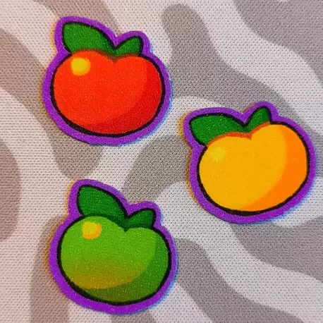 Peak: Renkli Elmalar - 3'lü Mini Simli Sticker Seti
