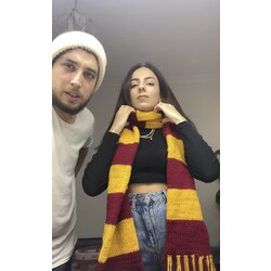 GCV Sarı Kırmızı Harry Potter Serisi Atkı