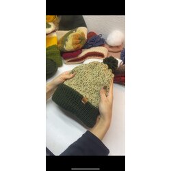 GCV Karışık-Yeşil Ponponlu Çift Katlı Yetişkin Beresi