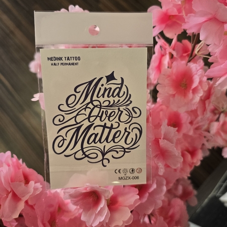 sonradan kararan el üstü yazı dövmesi Mint over matter