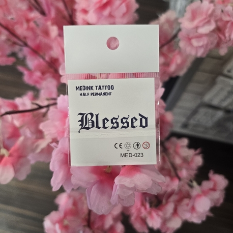 blessed yazi desen sonradan kararan geçici dövme