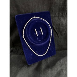 Gümüş Renk Zircon Baget Kesim Set