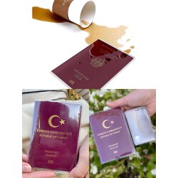 Şeffaf yüksek kalite pasaport kabı tüm ülkeler için 