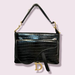 christian dior. deri el omuz çantası.
