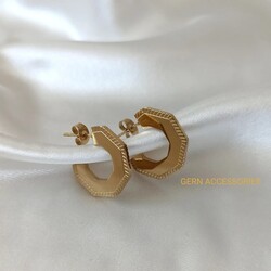 Gold Çelik Küpe 