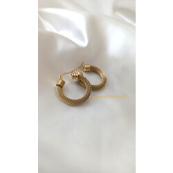 Gold Hasır Çelik Küpe 