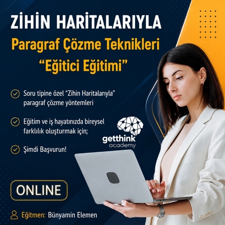 Zihin Haritalarıyla Paragraf Çözme Teknikleri Eğitici Eğitimi | Canlı + Kayıt Ders Paketi