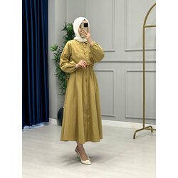 Beymen model elbise (yağ yeşili) ön sipariş