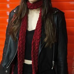 skinny scarf burgundy