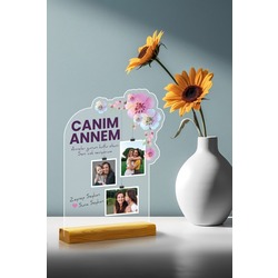 Anneler Günü Özel Hediye Pleksi Seti, Doğum Günü, Özel Fotoğraflı Kişiye Özel Pleksi Seti