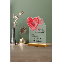 Kişiye Özel Sevgililer Günü, Doğum Günü,Yıldönümü Pleksi Line Art Set, Baskılı Pleksi