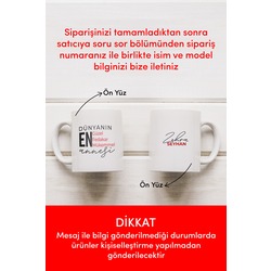 Kişiye Özel Anneler Günü Porselen Kupa,Kişiselleştirilebilir İsme Özel Kulplu Kupa