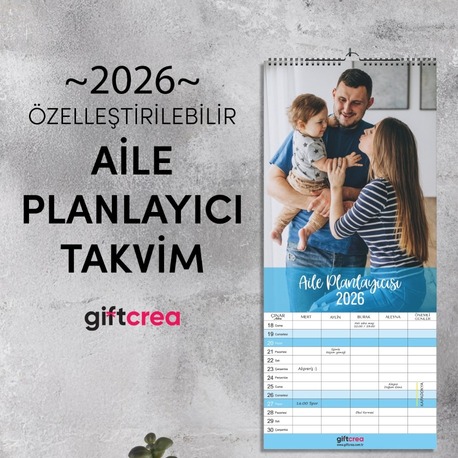 Kişiselleştirilebilir Aile Planlayıcı Takvimi - Fotoğraf Baskılı Planlayıcı Takvim