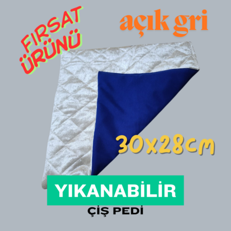 Açık Gri Çiş Pedi 30x28Cm 