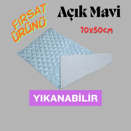 Açık Mavi Çiş Pedi 70x50Cm 