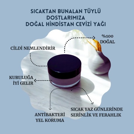 %100 Doğal Soğuk Sıkım Hindistan Cevizi Yağı (Kemirgenler İçin Uygun)