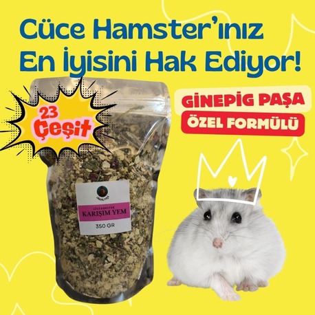 Cüce Hamster Karışım Yemi (Ginepig Paşa Özel Formülü)