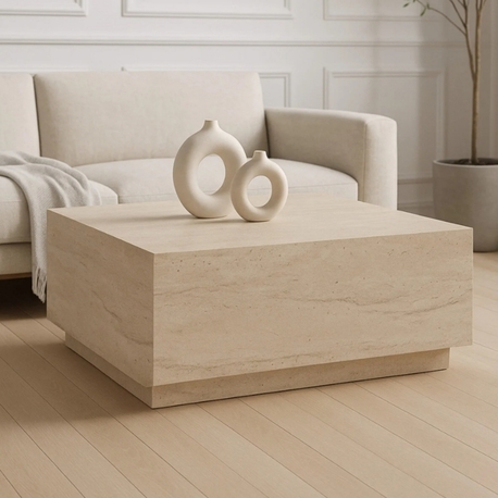 Traverten Orta Sehpa Sabit Lizbon Model 90X90



