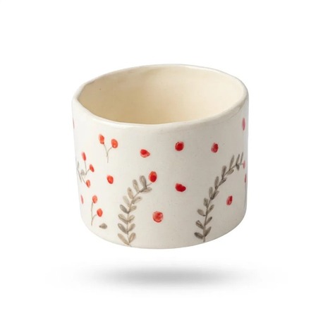 El Boyaması Stoneware Kulpsuz Bardak – 150 ml