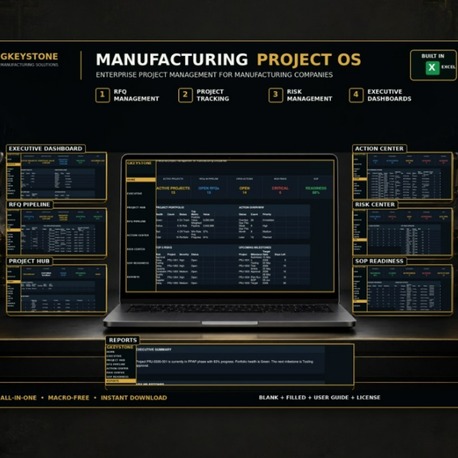 Manufacturing Project OS – Excel Proje Yönetim Sistemi