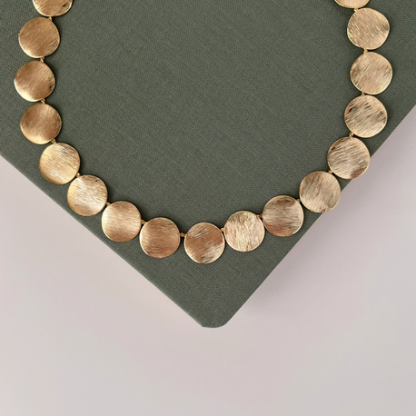 Sıralı Yuvarlak Gold Choker Kolye 
