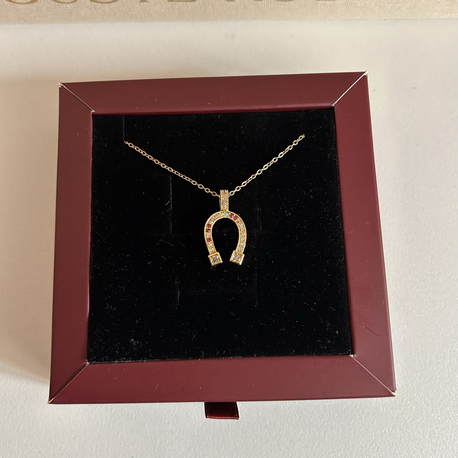 Gold Renkli Nal Kolye | Çelik 