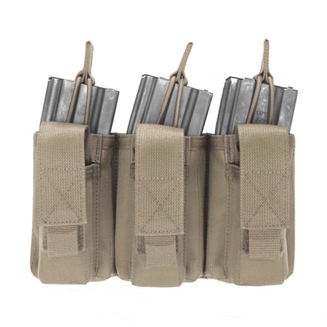 Warrior Triple Open 5.56mm Mag/Bungee Retention with 3 Pistol Mag Pouches Coyote Tan