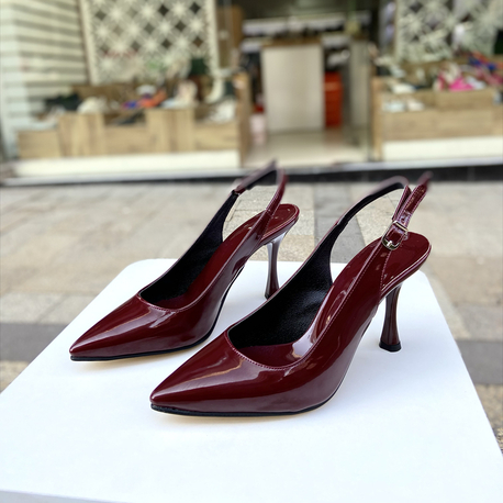 Bordo rugan 9 cm topuklu ayakkabı
