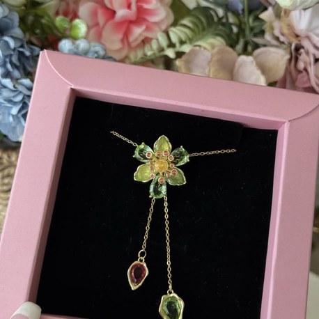 Swarovski Çiçek Kolye