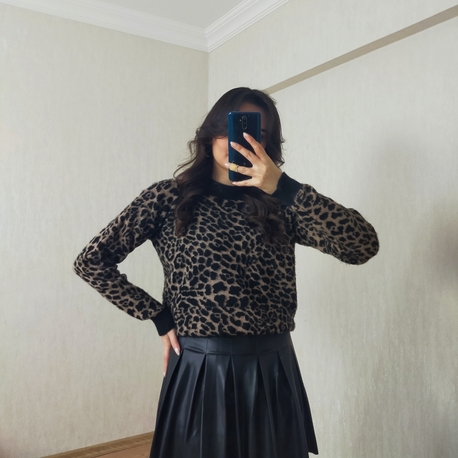 Leopar Desenli Kazak 