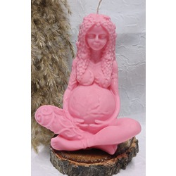 GAİA TOPRAK ANA PEMBE, GÜL KOKULU ORGANİK SOYA WAX MUM